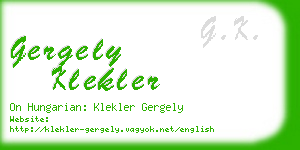gergely klekler business card